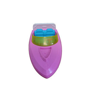 Barbie Speed Boat Pink & Teal Toy Boat with Yellow Windshield Mattel Fits Barbie